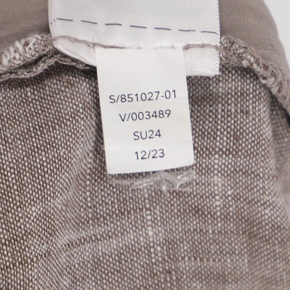 ATHLETA Retreat Linen High Rise Ankle Pant Textured Brown Size M - Picture 8 of 8